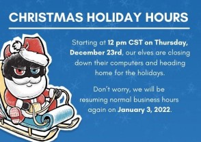 2021 Holiday hours